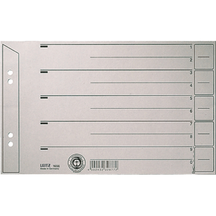 LEITZ Intercalaires, format A5 paysage, carton solide