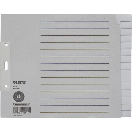 LEITZ Intercalaires en papier naturel, uni, A4 extra large