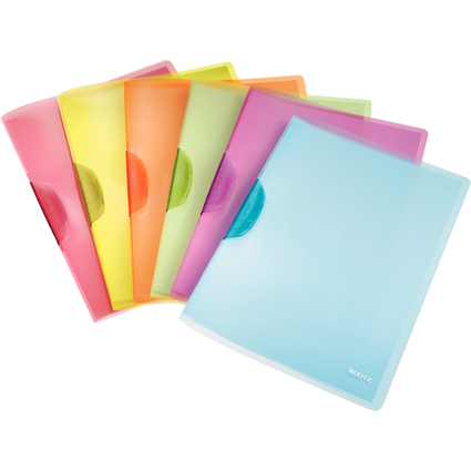 LEITZ Chemise  clip ColorClip Rainbow, A4, en PP, assorti