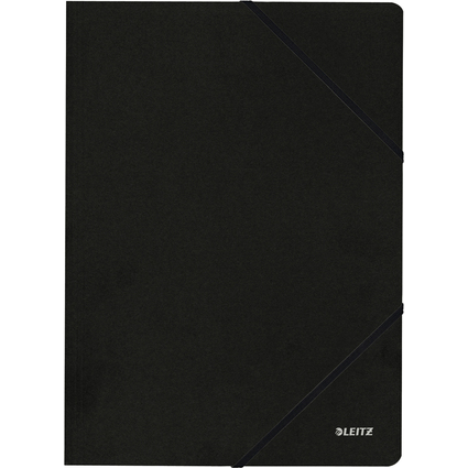 LEITZ Chemise  lastique, format A4, carton, noir