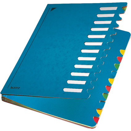 LEITZ Trieur Deskorganizer Color, A4, 1- 12, bleu