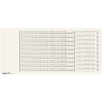 LEITZ Bandes d'organisation, chelle 1/ chelle 2, blanc