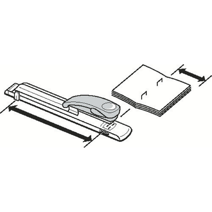 LEITZ Agrafeuse long bras Nexxt, capacit: 40 feuilles, noir