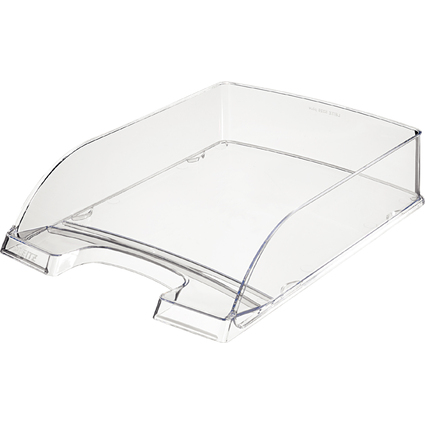 LEITZ Corbeille  courrier Plus transparent, A4, polystyrne