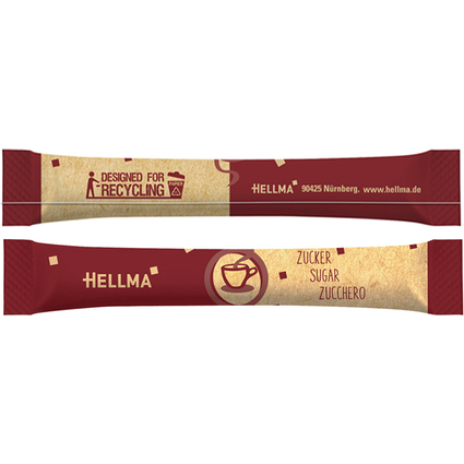 HELLMA Stick de sucre, dans un sachet plastique