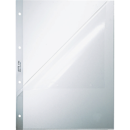 LEITZ Pochette perfore, A4, en PP, grain, 0,12 mm,