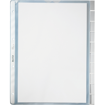 LEITZ Pochettes intercalaires, en blanc, A4, PP,10 touches