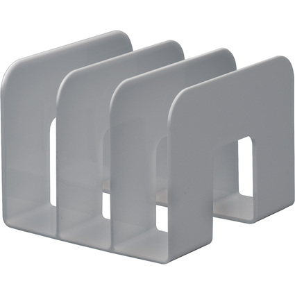 DURABLE Porte-revues TREND, plastique, 3 compartiments, gris