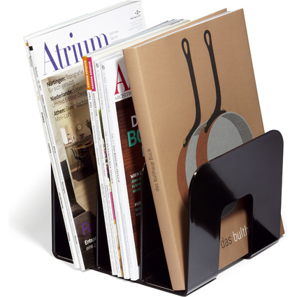 DURABLE Porte-revues TREND, plastique, 3 compartiments, noir