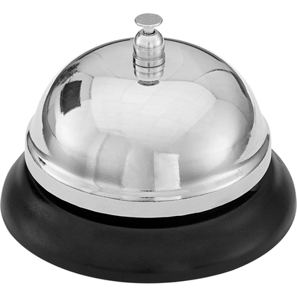 WEDO Cloche de table, sonnette en mtal, socle noir