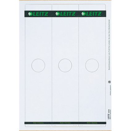 LEITZ Etiquette dos classeur pr dossier supendu, 61 x 279 mm