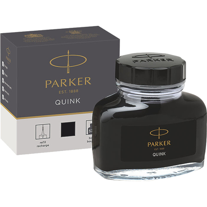 PARKER Flacon d'encre QUINK, contenu: 57 ml, noir