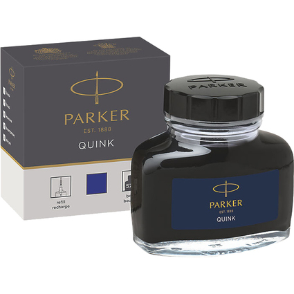 PARKER Flacon d'encre QUINK, contenu: 57 ml, bleu