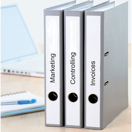 HERMA Etiquette dos de classeur SPECIAL, 297 x 34 mm, blanc