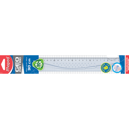 Maped Rgle plate Geometric, 300 mm, pour gauchers