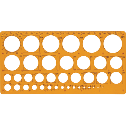 Maped Trace-cercles pairs et impairs de 1  35 mm,39 cercles
