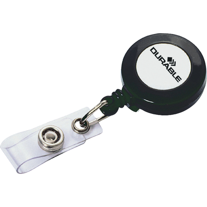 DURABLE Porte-badge avec bouton poussoir, anthracite