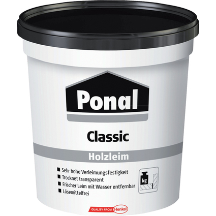 Ponal Colle à bois Classic, sans solvant, flacon de 120 g,