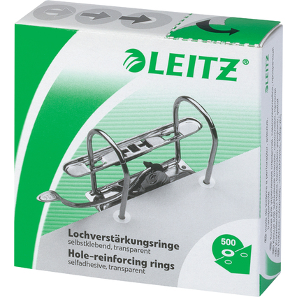 LEITZ oeillets de renfort, transparent, contenu: 500 pices