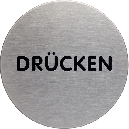 DURABLE Piktogramm "Drcken", Durchmesser: 65 mm, silber