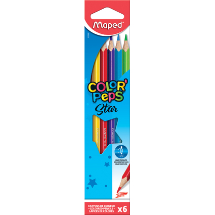 Maped Crayon de couleur COLOR'PEPS Star, tui carton de 6