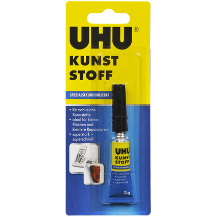 UHU colle instantane spcial plastique, 3 g