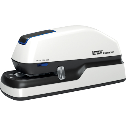 Rapid Agrafeuse lectrique Optima 20E, blanc/gris/bleu