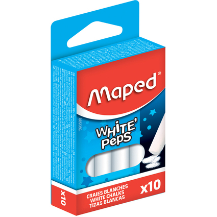 Maped Craie pour tableau WHITE'PEPS, rond, blanc
