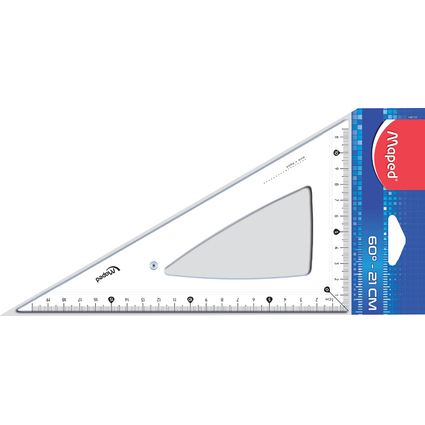 Maped Equerre Cristal 60 degrs, gand ct: 210 mm