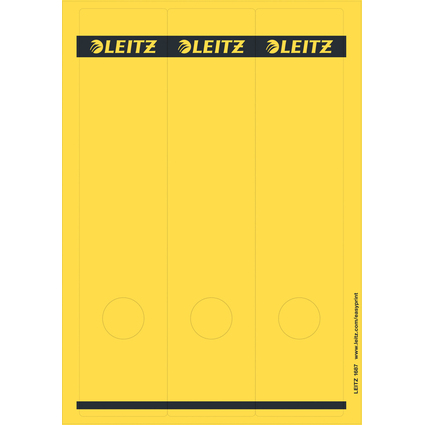 LEITZ Etiquette pour dos de classeur, 61 x 285 mm, jaune
