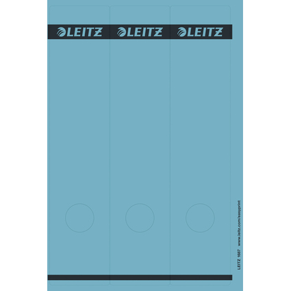 LEITZ Etiquette pour dos de classeur, 61 x 285 mm, bleu