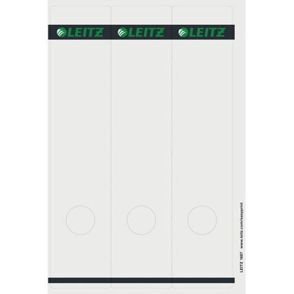 LEITZ Etiquette pour dos de classeur, 61 x 285 mm, gris