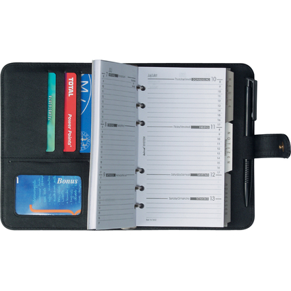 bind Agenda modle 17501, format A7, agenda 2025, noir