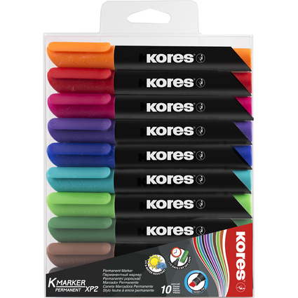 Kores Marqueur permanent "K MARKER", pointe biseautée