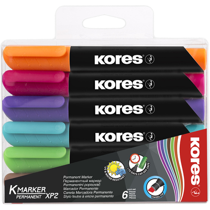 Kores Marqueur permanent "K MARKER", pointe biseaute