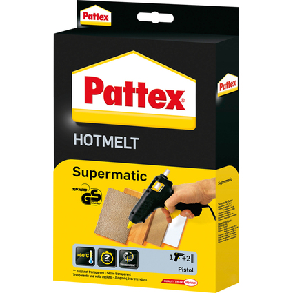 Pattex Pistolet  colle HOT SUPERMATIC, noir/jaune