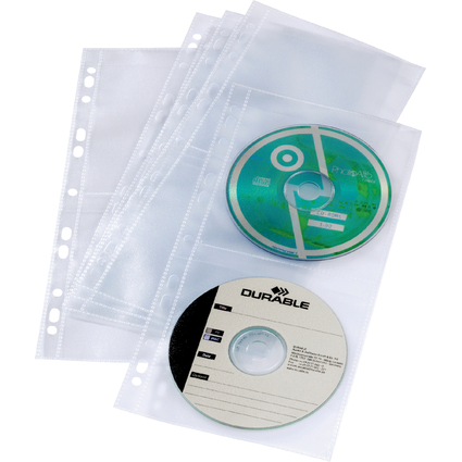 DURABLE Pochette CD/DVD COVER LIGHT S, pour 4 CD, en PP
