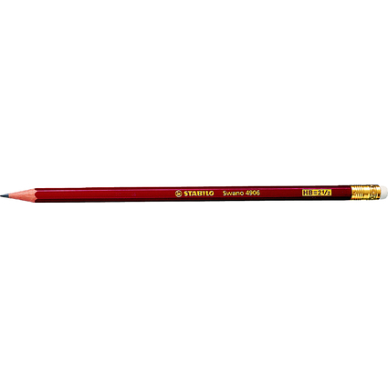 STABILO Crayon graphite Swano avec gomme, duret: HB