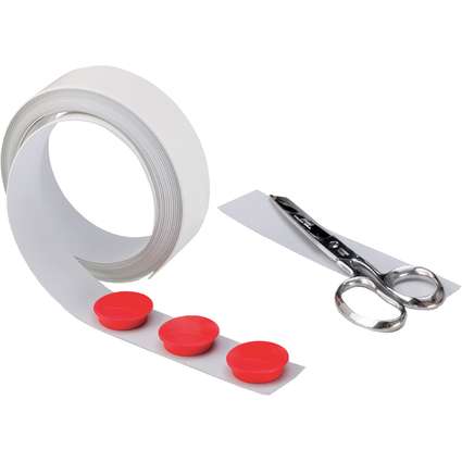 magnetoplan ruban magntique blanc, autoadhsif, 35 mm x 5 m
