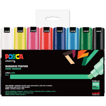 POSCA Marqueur  pigment PC-8K, tui de 16