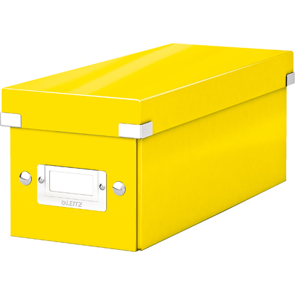 LEITZ Bote de rangement pour CD Click & Store WOW, jaune