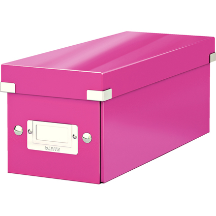 LEITZ Bote de rangement pour CD Click & Store WOW, rose
