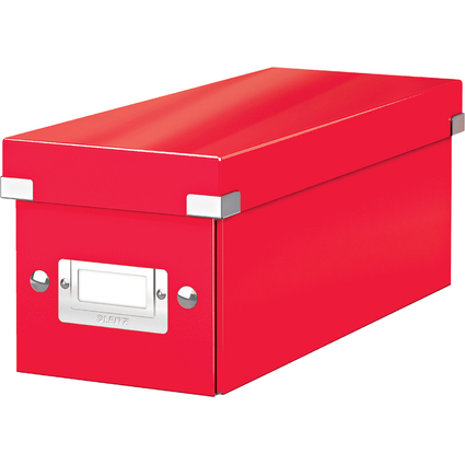 LEITZ Bote de rangement pour CD Click & Store WOW, rouge