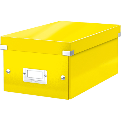 LEITZ Bote de rangement pour DVD Click & Store, jaune
