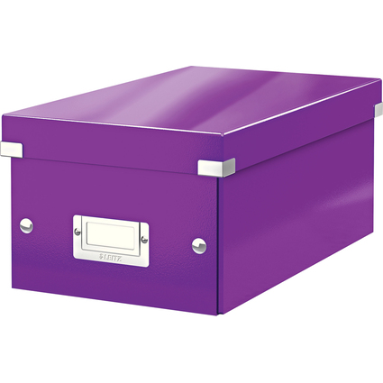 LEITZ Bote de rangement pour DVD Click & Store, violet