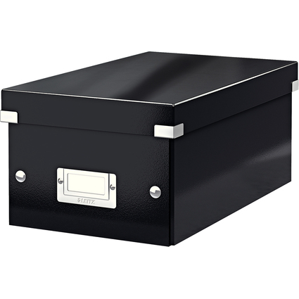 LEITZ Bote de rangement pour DVD Click & Store, noir