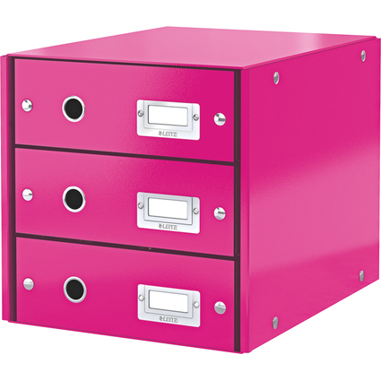 LEITZ Bloc de classement Click & Store WOW, rose