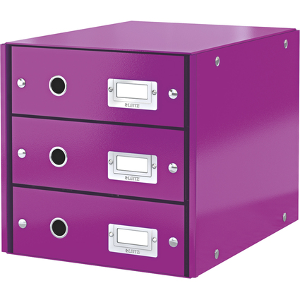 LEITZ Bloc de classement Click & Store WOW, violet