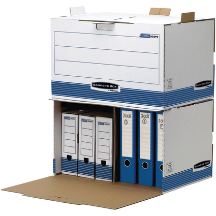 Fellowes Caisse d'archives Bankers Box, blanc/bleu