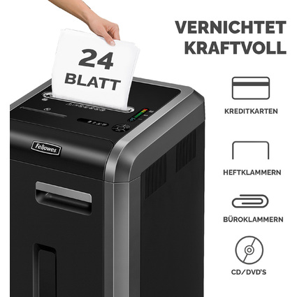 Fellowes Destructeur de docu. Powershred 225I, bandes 5,8 mm